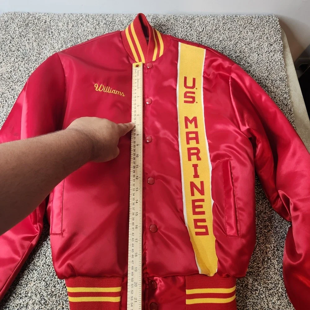 Vintage US Marine Soffe Jacket Sz S 34-36 Red/yellow‎ Quilted Liner  Marines